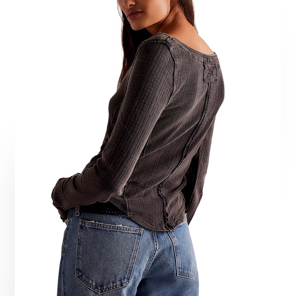 NWT Free People We The Free Eyes on You Long Sleeve in Black - Picture 8 of 10